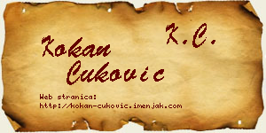 Kokan Ćuković vizit kartica